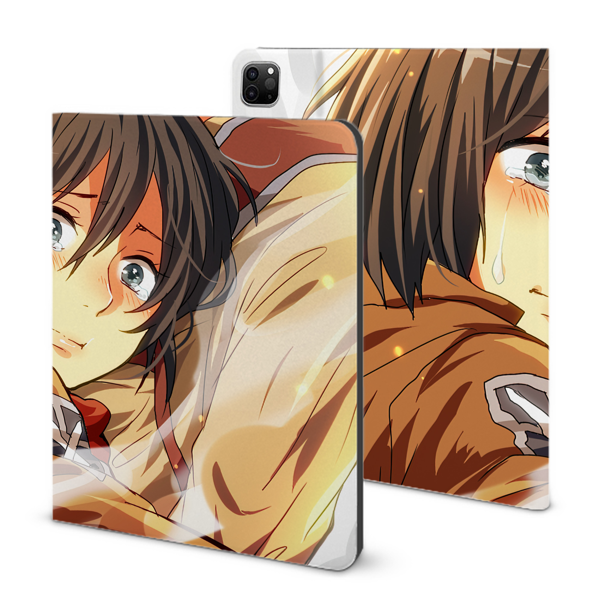 （画像用） 進撃の巨人 Attack on Titan IPad ケース ブック型 PUレザー TPU 耐衝撃 軽量 薄型 ペン収納なし 全面保護 IPad 各モデル対応